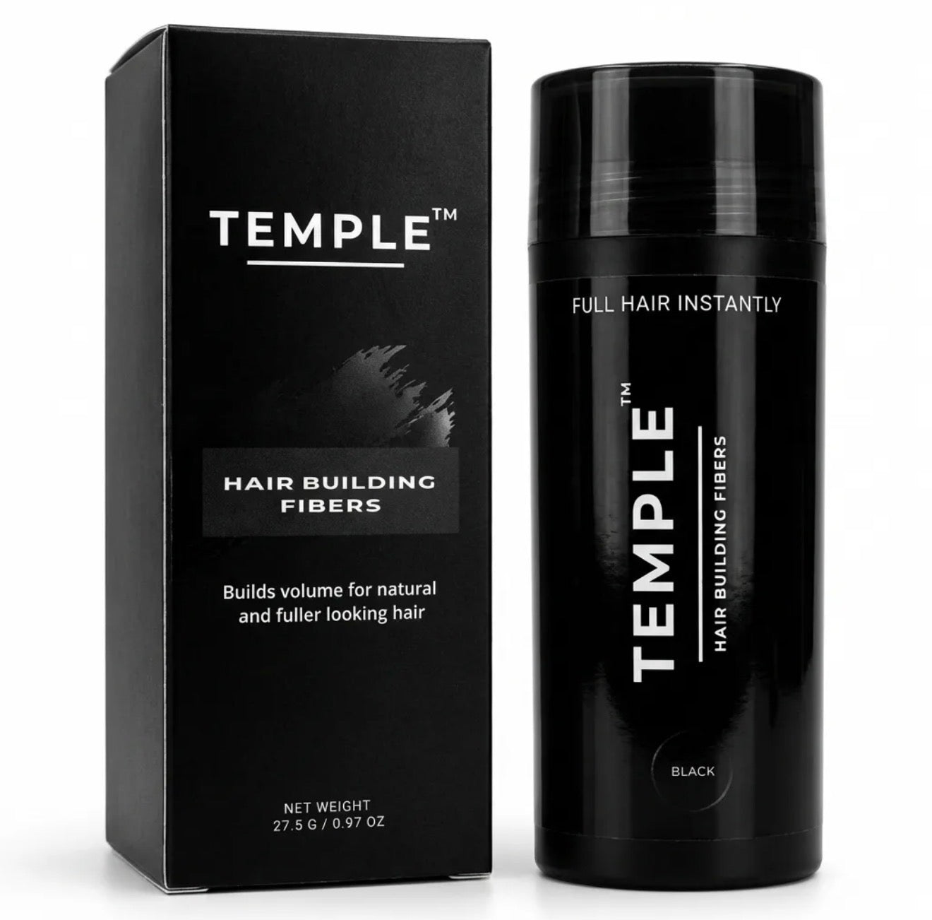 TEMPLE™ HAIR FIBERS | PREMIUM KERATIN HAIR BUILDING FIBERS